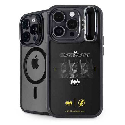 DC Comics The Flash Movie: I am Batman Past to Future iPhone 15 Pro Kickstand Case